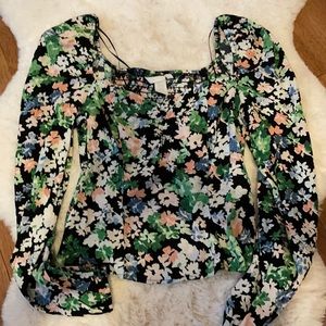 H&M floral bouse